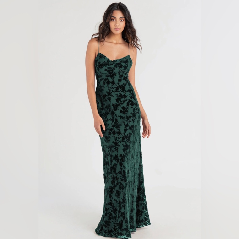 Jenny Yoo Emerald Rory Cowl Neck Gown Size 2